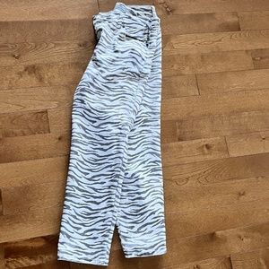 Faded zebra print jeans